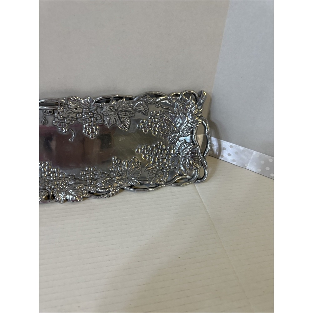 Vintage Arthur Court Serving Tray Platter Grapes Oblong 19" x 5.5" 1995 - Picture 5 of 16